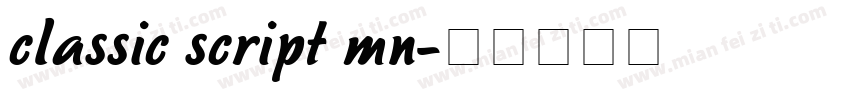 classic script mn字体转换